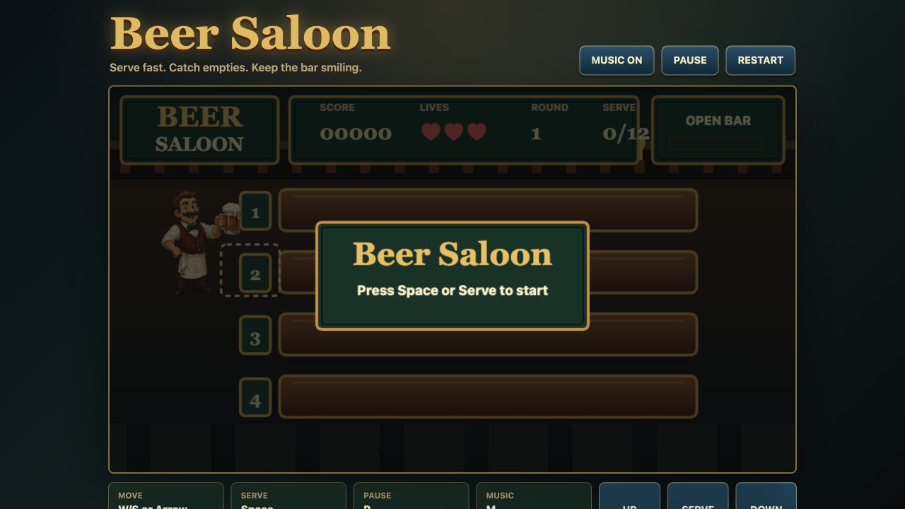 Beer Saloon game screenshot